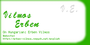 vilmos erben business card